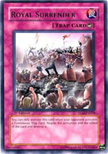 Royal Surrender – TLM-EN059 – Rare – 1st Edition – Damaged