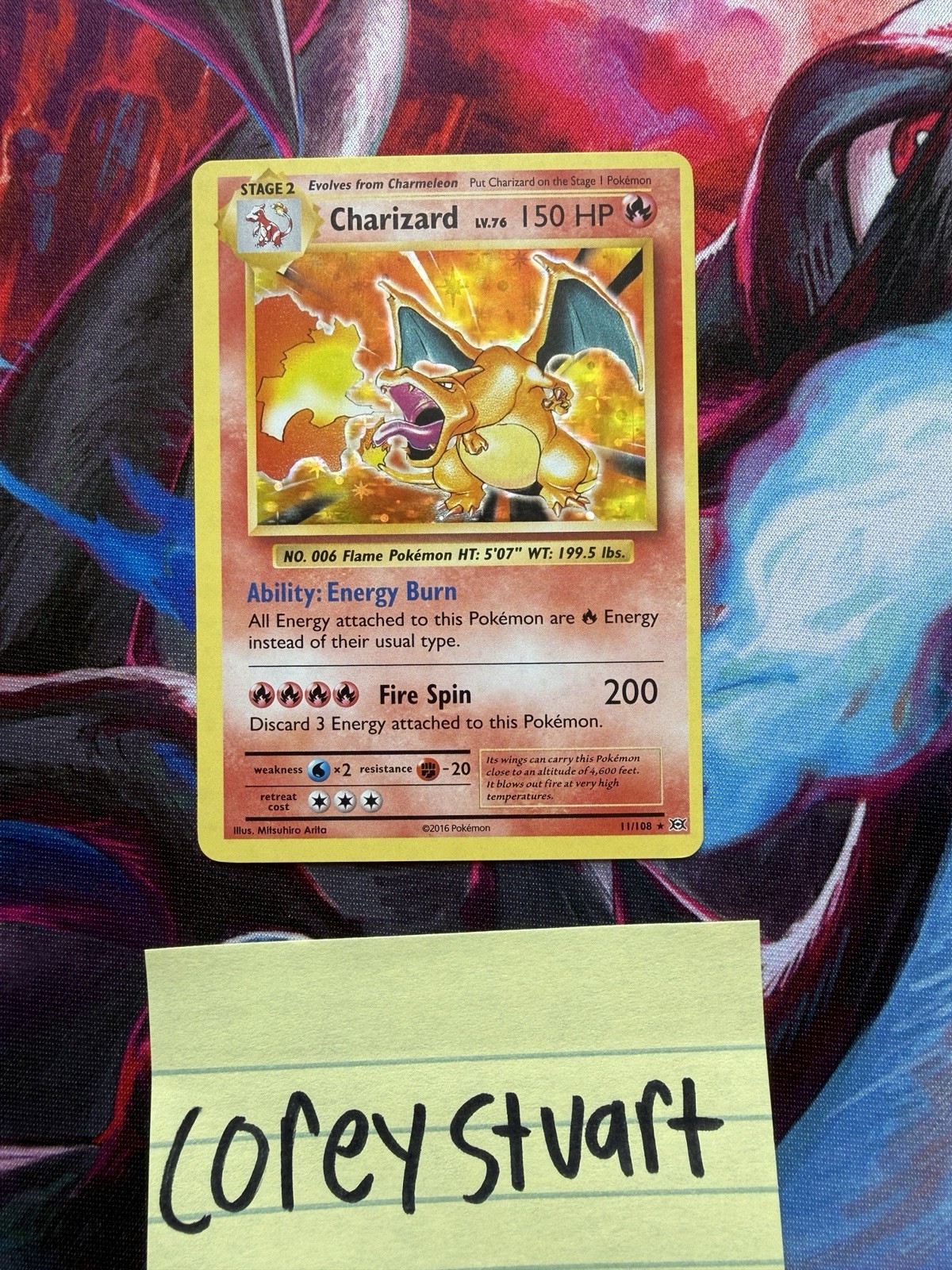 Pokémon XY Evolutions Charizard Holo Rare TCG Card 11/108 LP-NM Condition