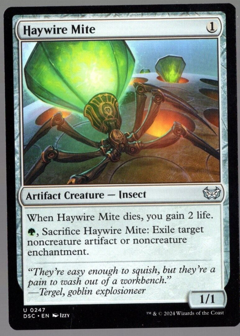 Haywire Mite 0247 Non Foil Uncommon Duskmourn MTG Near Mint