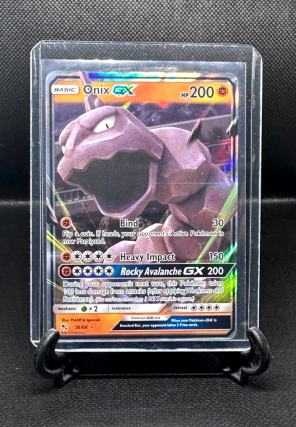 ONIX GX Pokemon Sun & Moon Hidden Fates 36/68 – PACK FRESH!!!