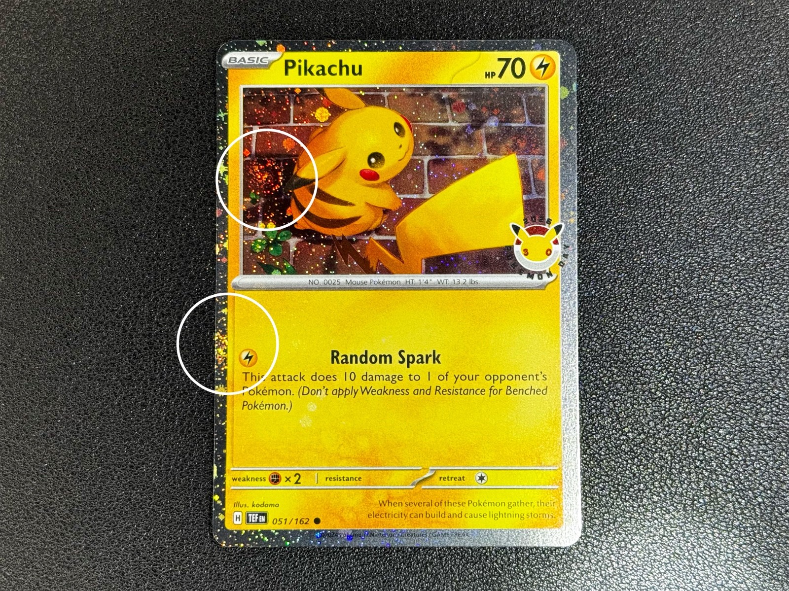 Pikachu 30th Anniversary Stamped Promo 051 Pokemon Day 2026 3 SWIRLS 🌀 Swirl #1