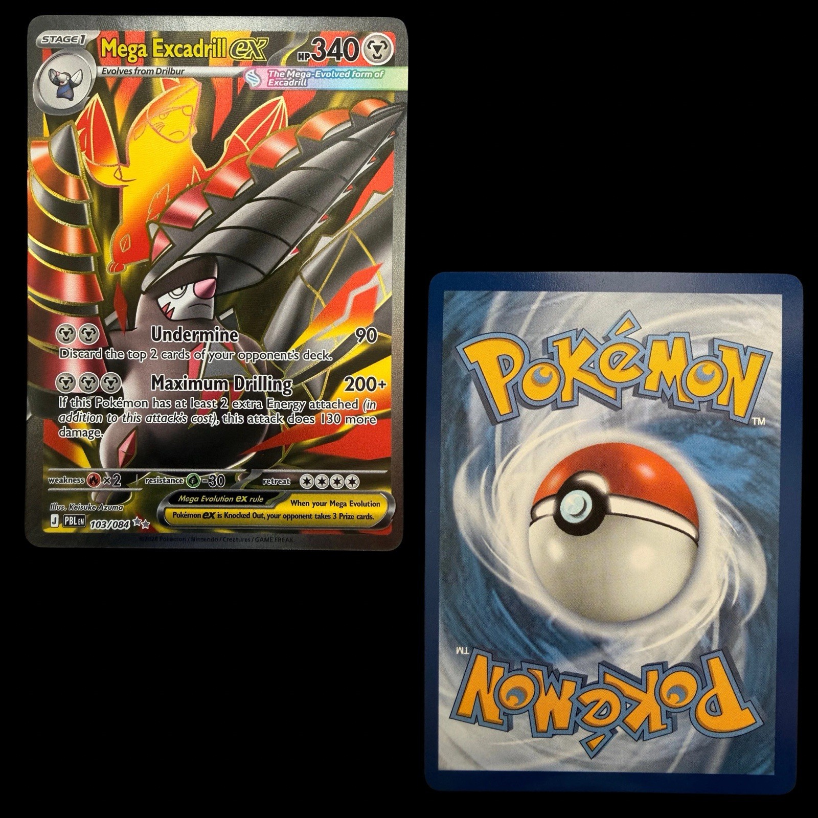 Mega Excadrill ex 103/084 Me05: Pitch Black Holo