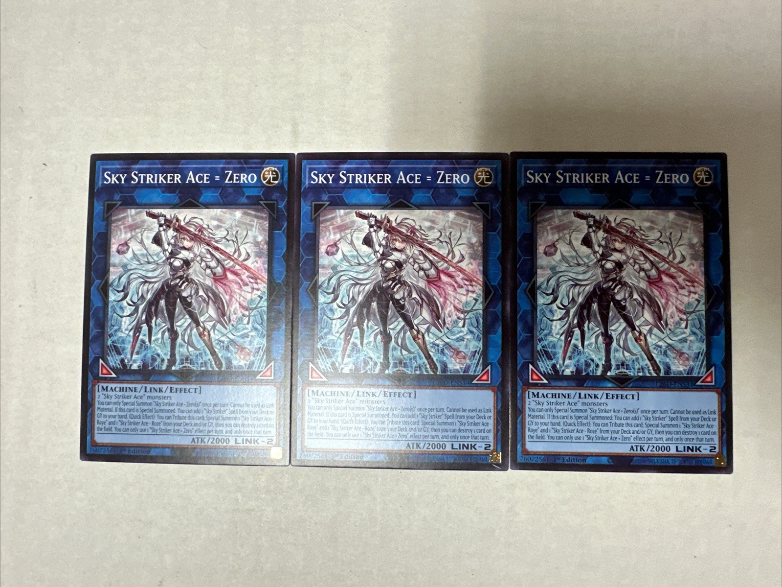 3x Sky Striker Ace = Zero Common L26D-ENS34 Legendary Modern Decks 2026 playset