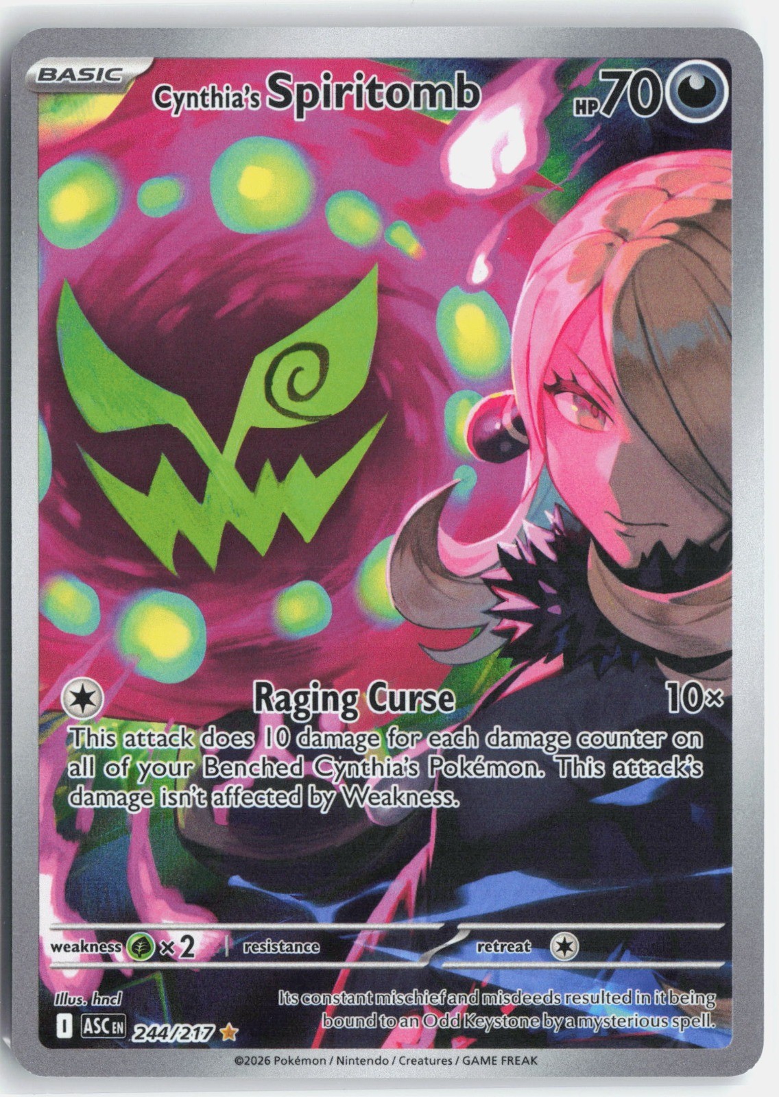 Cynthia’s Spiritomb Holo Illustration Rare ME: Ascended Heroes 244/217 NM