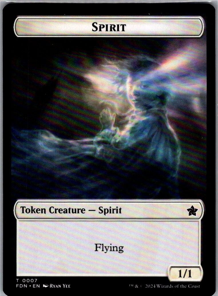 Spirit // Cat (0001) Doubled-Sided Token T Foundations 1 // 7 NM