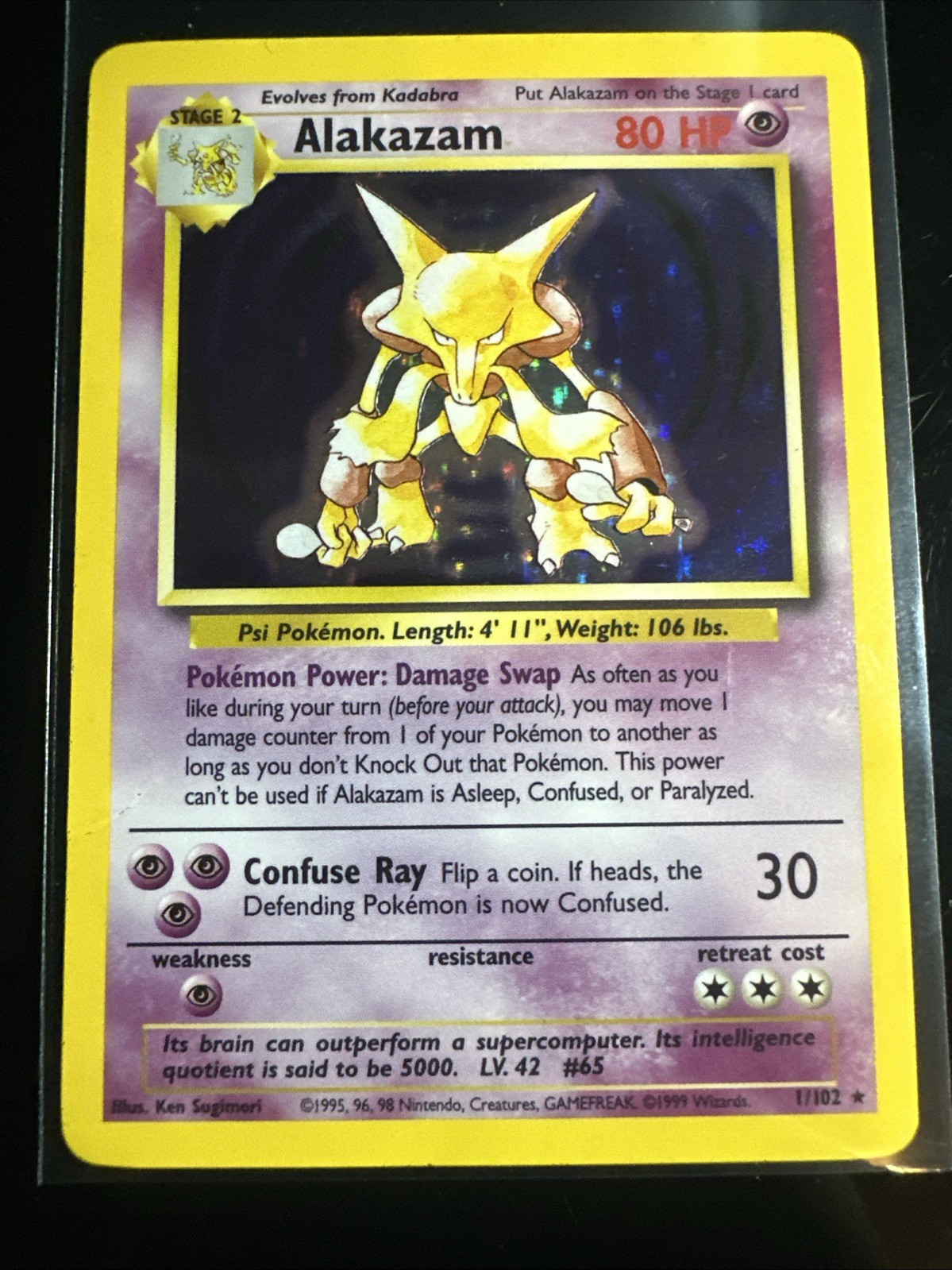 Alakazam 001/102 Base Set Holo