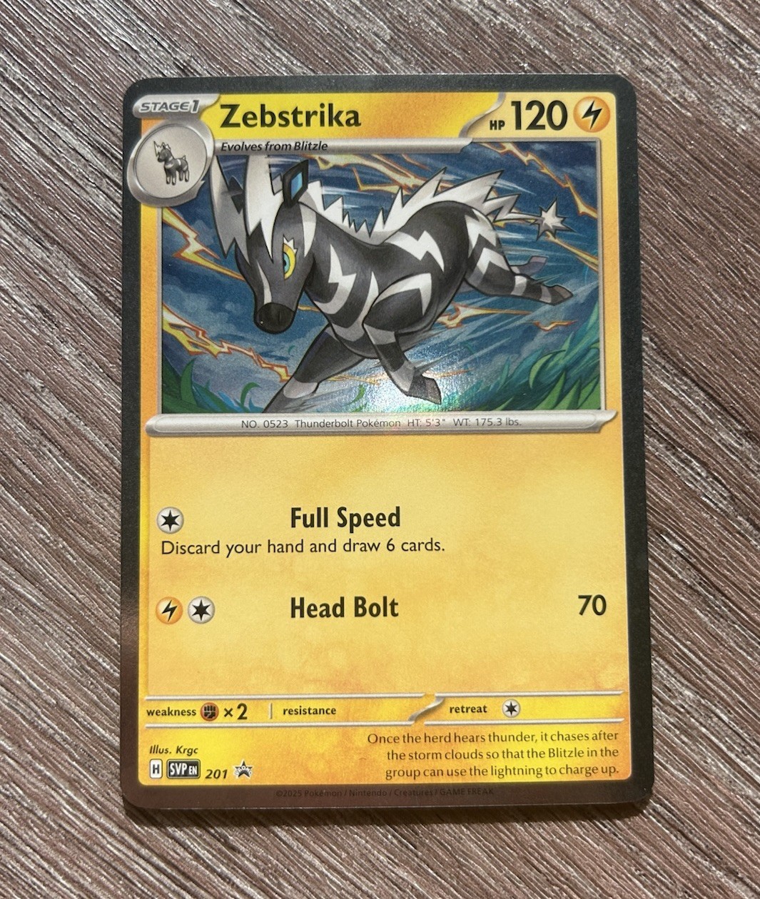 Zebstrika – 201 (Cosmos Holo) 201 Sv: Scarlet & Violet Promo Cards Pokemon TCG