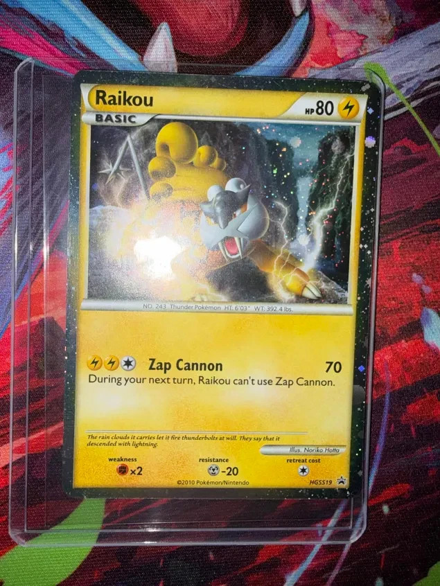 Raikou HGSS19 – Pokemon TCG Black Star Promo Ultra Rare HeartGold SoulSilver