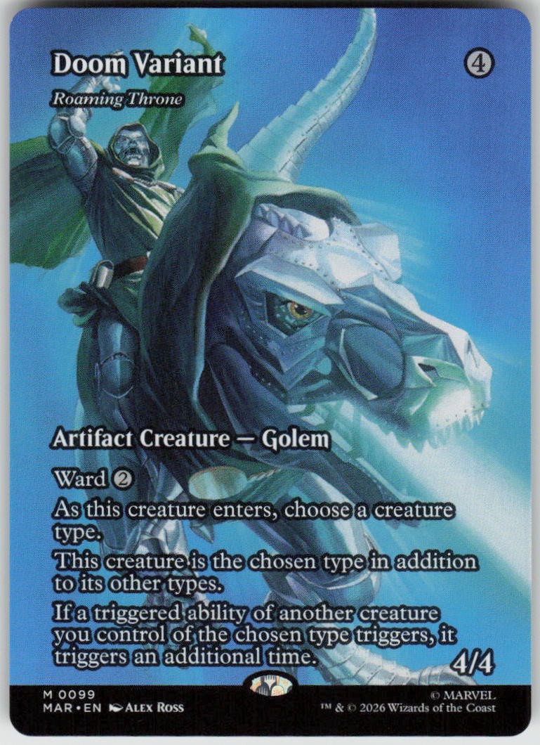 Doom Variant- Roaming Throne (Borderless) Marvel Universe Eternal-Legal Magic NM