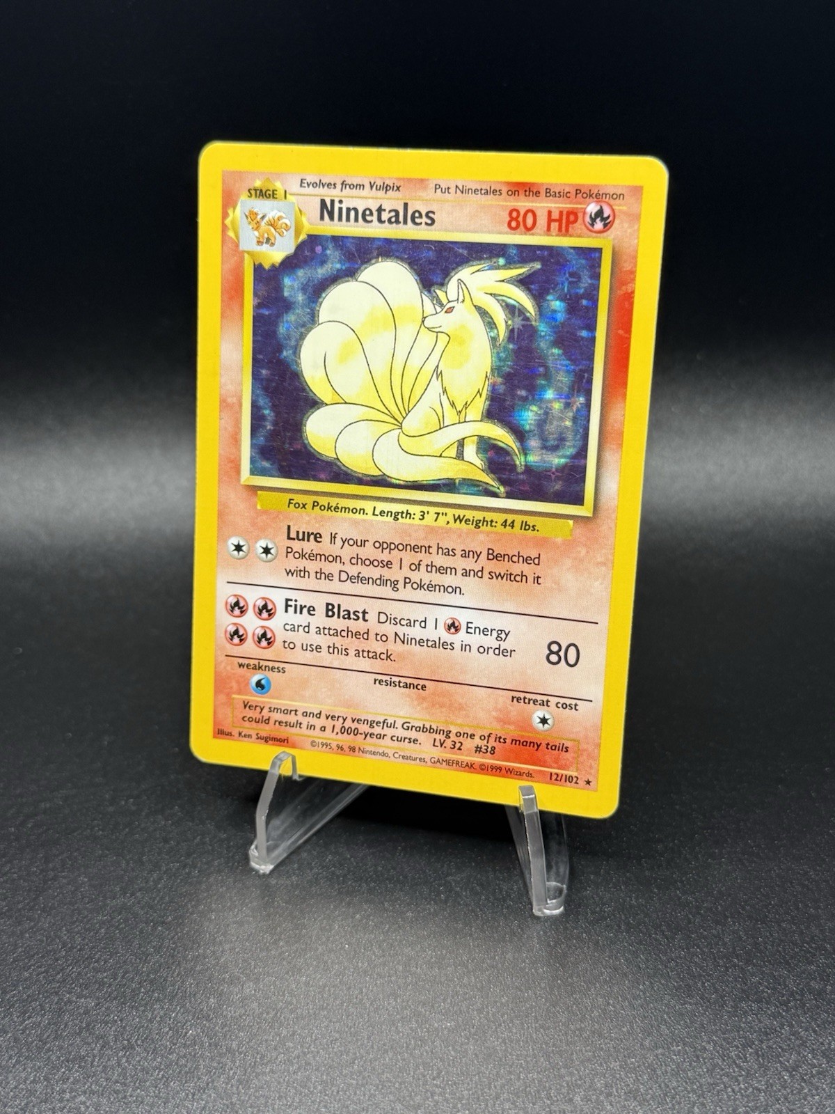 Pokemon Ninetales 012/102 Base Set Holo