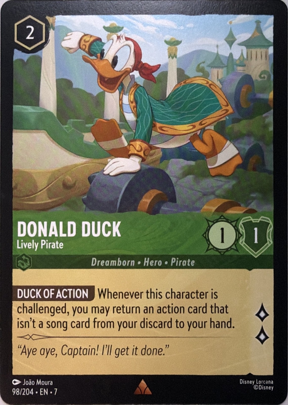 Donald Duck – Lively Pirate 98/204 Archazia’s Island 7 Rare