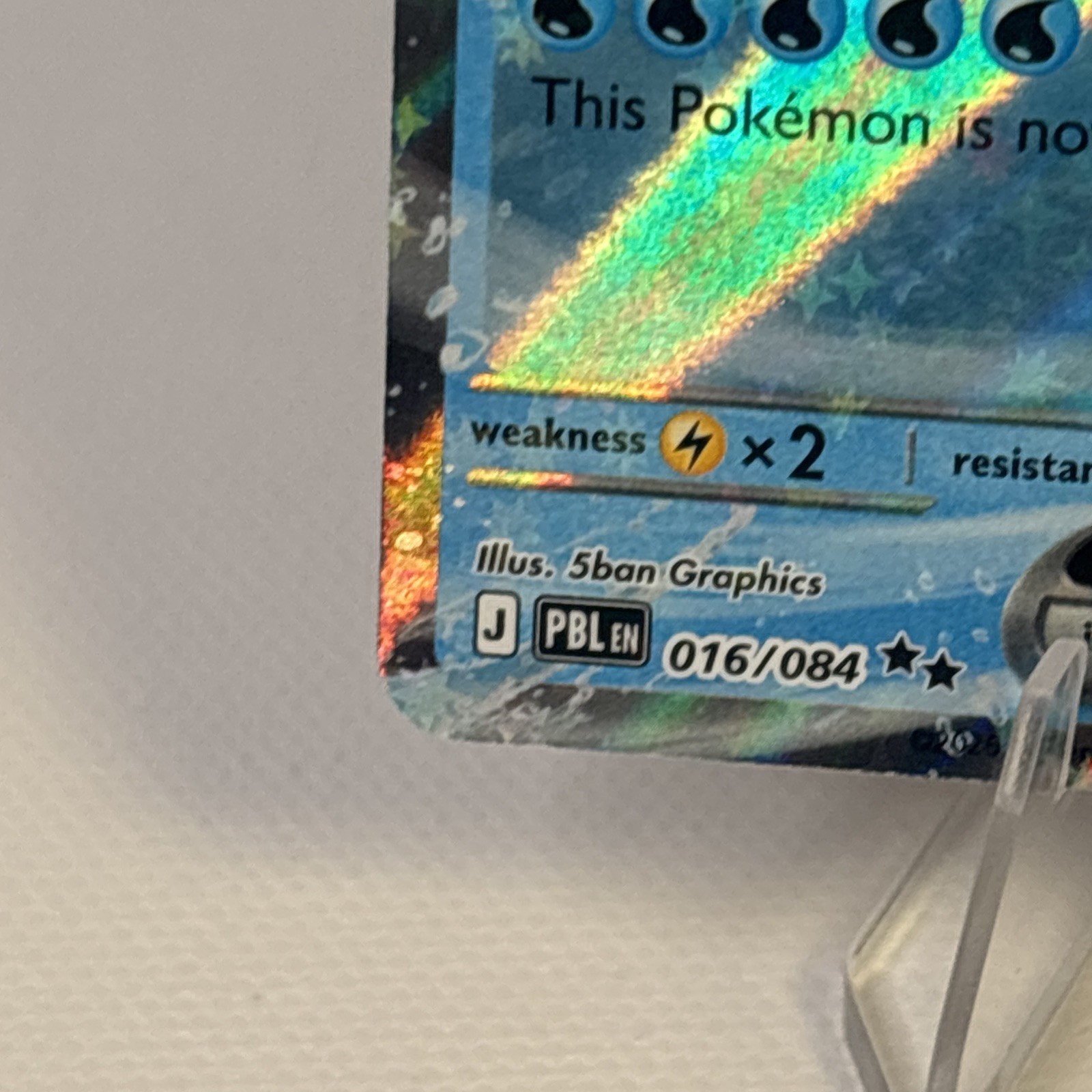 Pitch Black Wailord ex Pokemon Full Art Holo 380 HP Water Ultra Rare English
