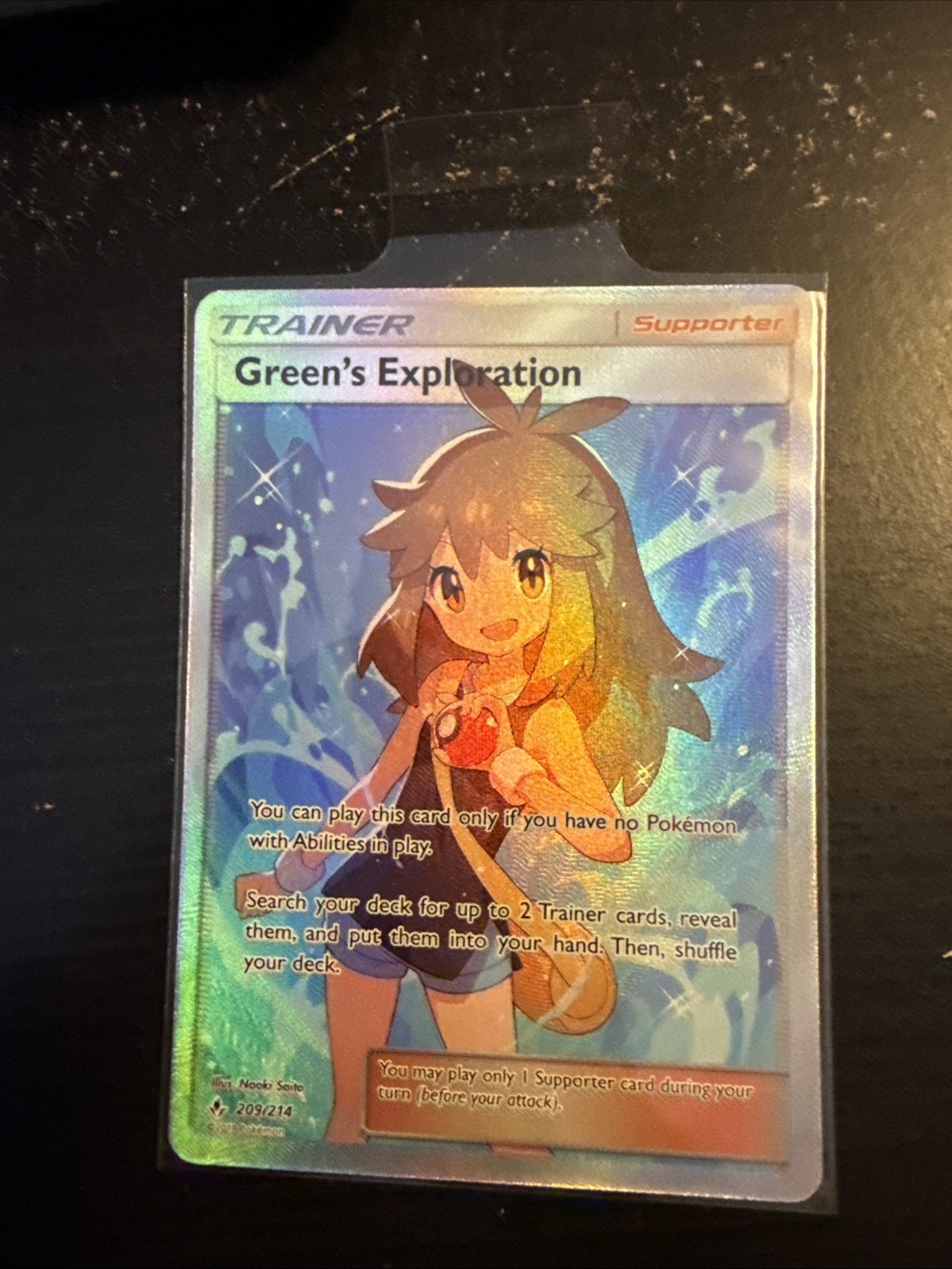 Green’s Exploration (Full Art) 209/214 Sm-Unbroken Bonds Holo