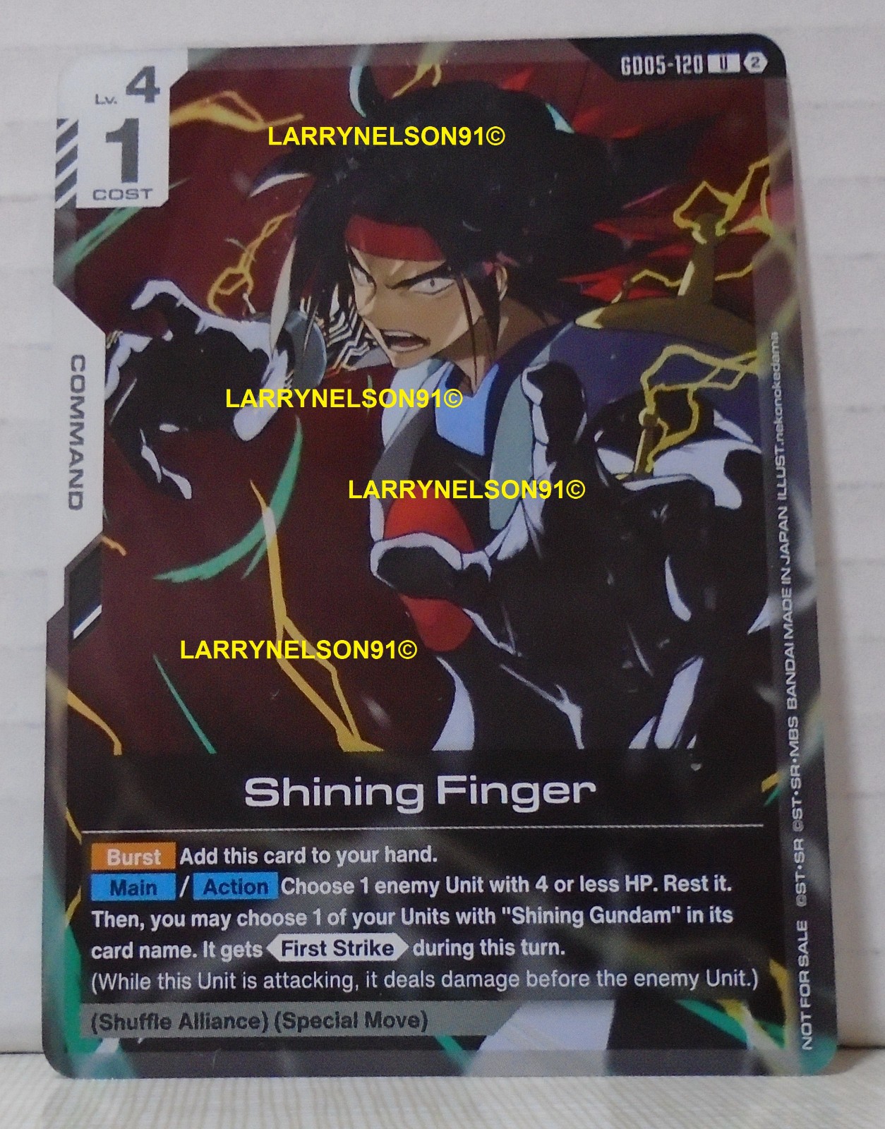 Gundam Card Game Shining Finger GD05-120 Release Event English PROMO TCG 1ST