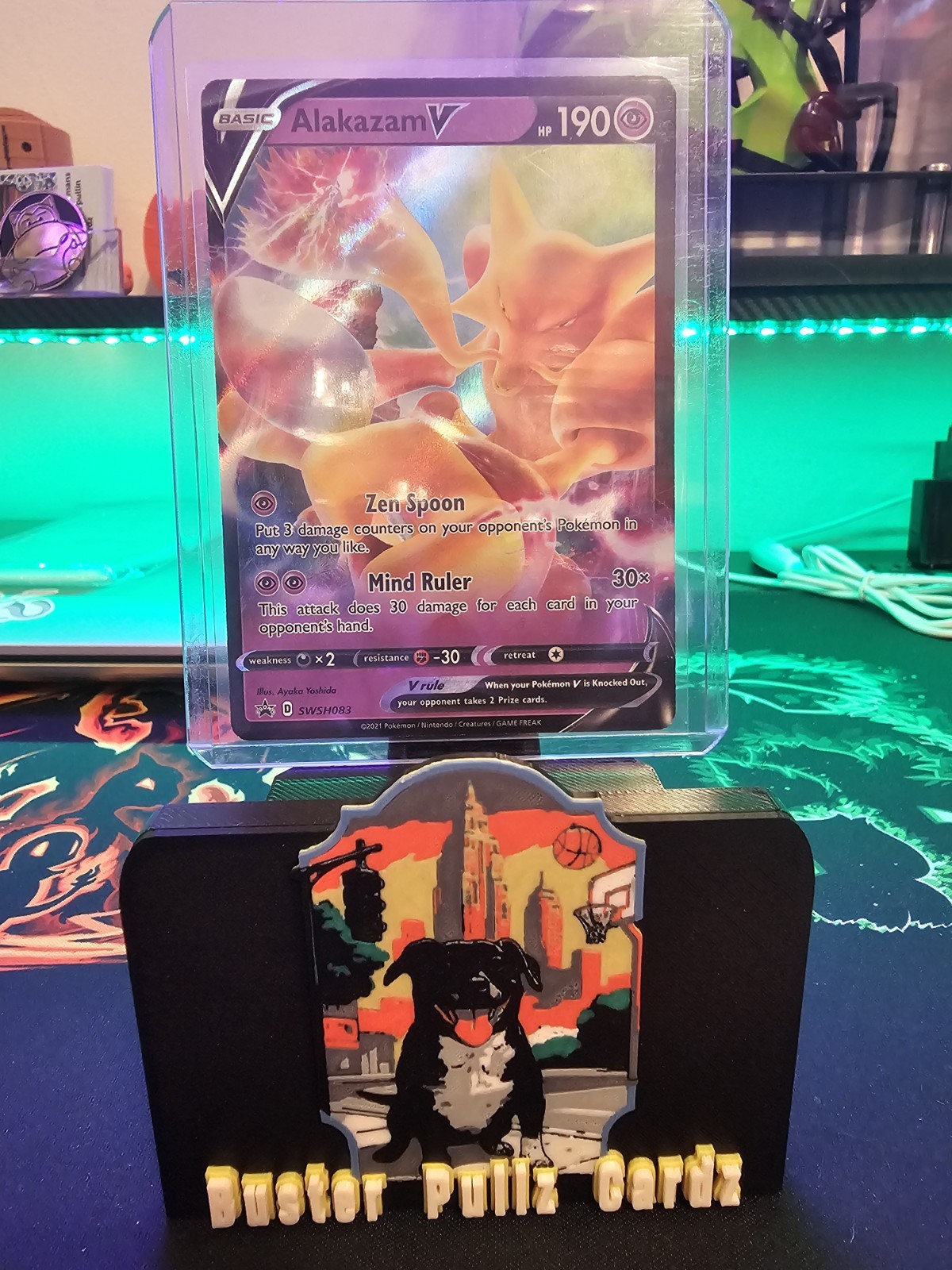 Alakazam V SWSH083 – NM Promo Full Art Pokemon TCG Black Star Promo
