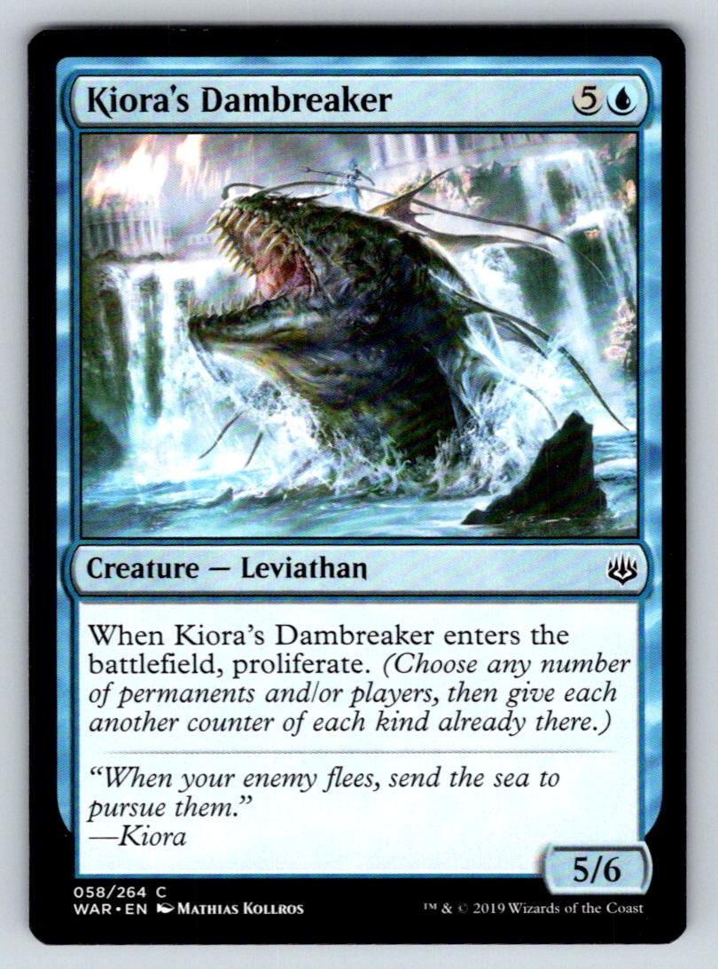 KIORA’S DAMBREAKER 58 WAR OF THE SPARK C NM/M KOLLROS