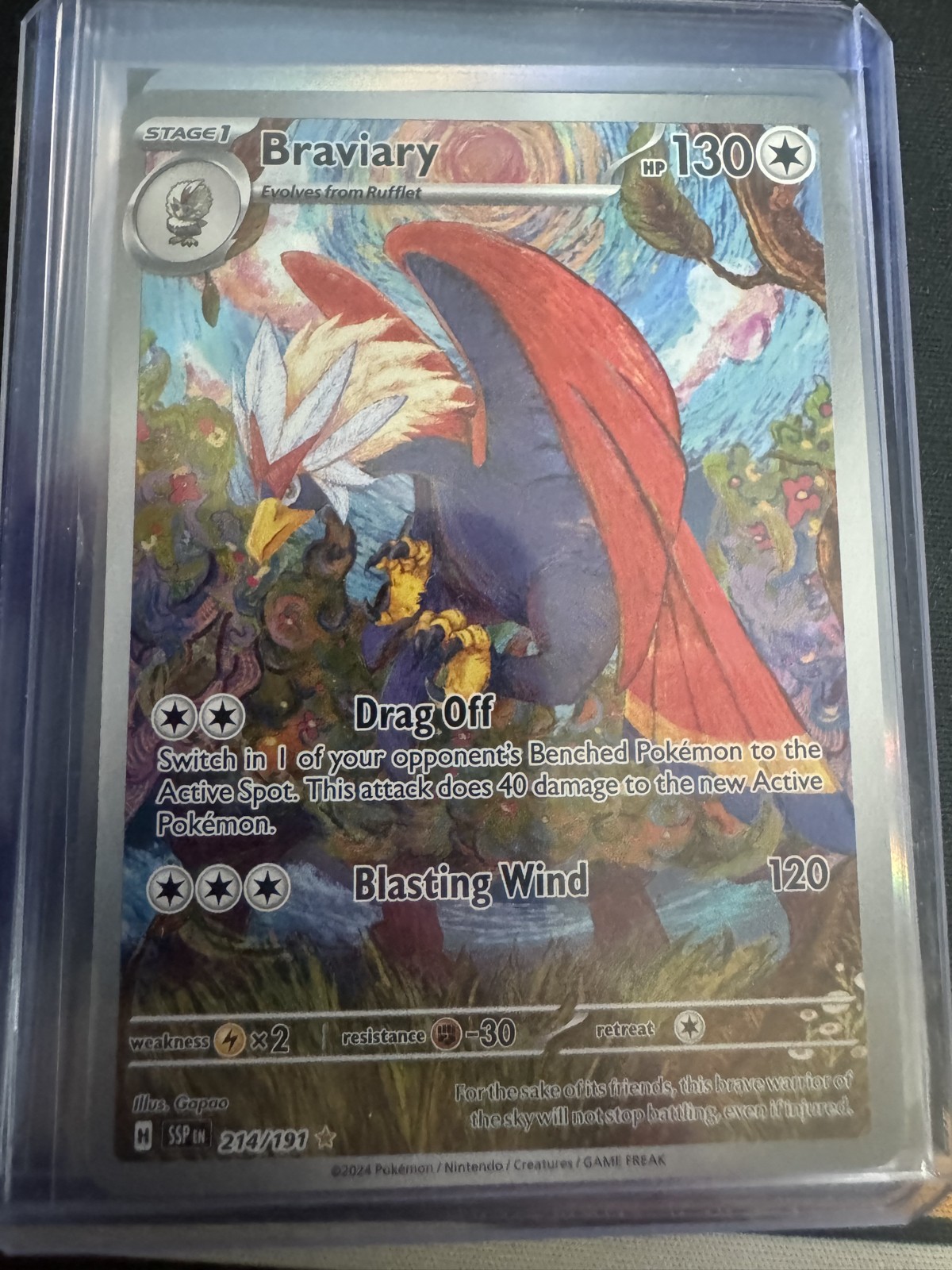 Braviary 214/191 Sv08: Surging Sparks Holo