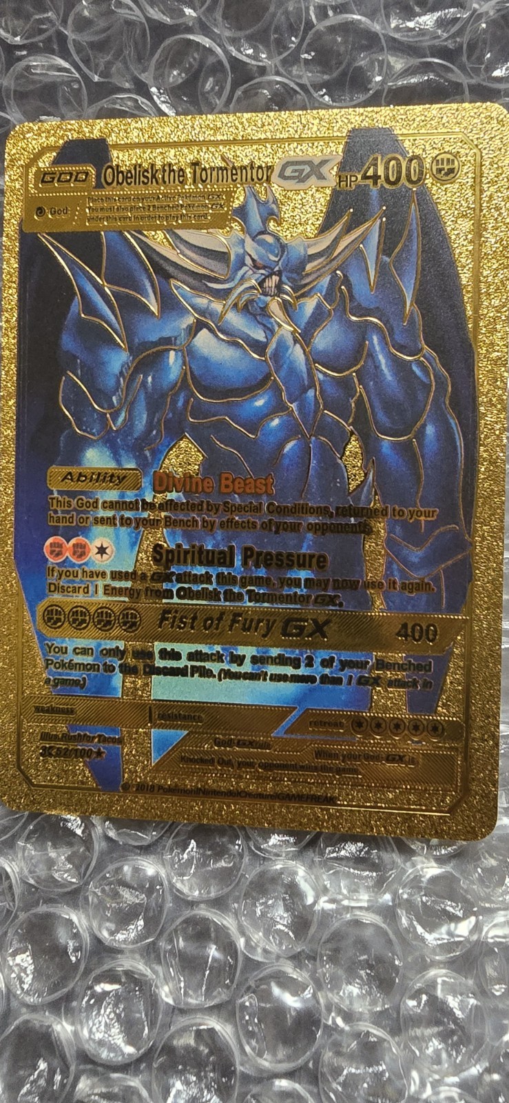 Pokemon TCG Obelisk the Tormentor GX 400 HP Foil GX Pokemon Card – English