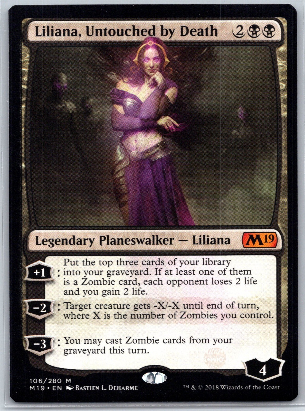 Liliana, Untouched by Death M Core Set 2019 106 NM