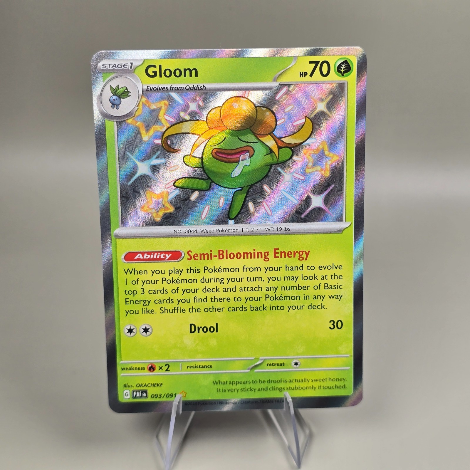Gloom 093/091 SV: Paldean Fates Shiny Holo Pokémon Card – NM