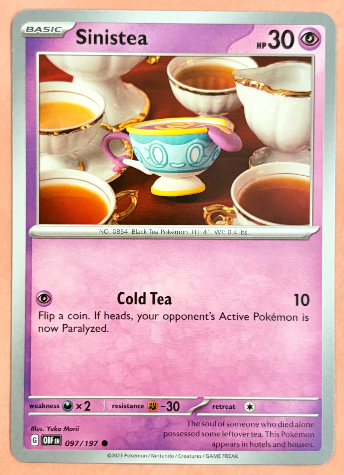 Sinistea~Cute Pink Pokemon~Pink & Pastel Gallery~Cute Pokemon Cards~Yuka Morii