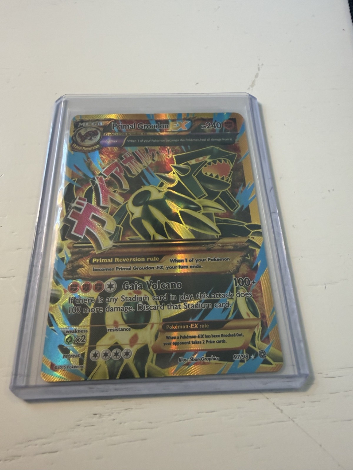 Primal Groudon EX 97/98 Shiny Full Art XY Ancient Origins Holo – LP