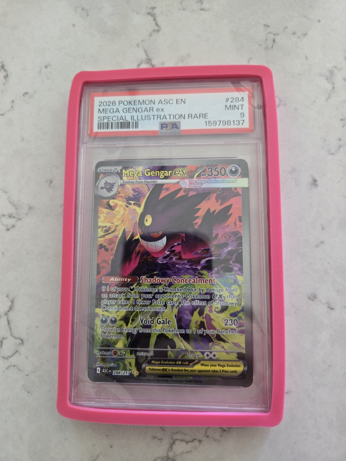 2026 POKEMON ME: ASCENDED HEROES #284/217 MEGA GENGAR EX SIR HOLO PSA 9