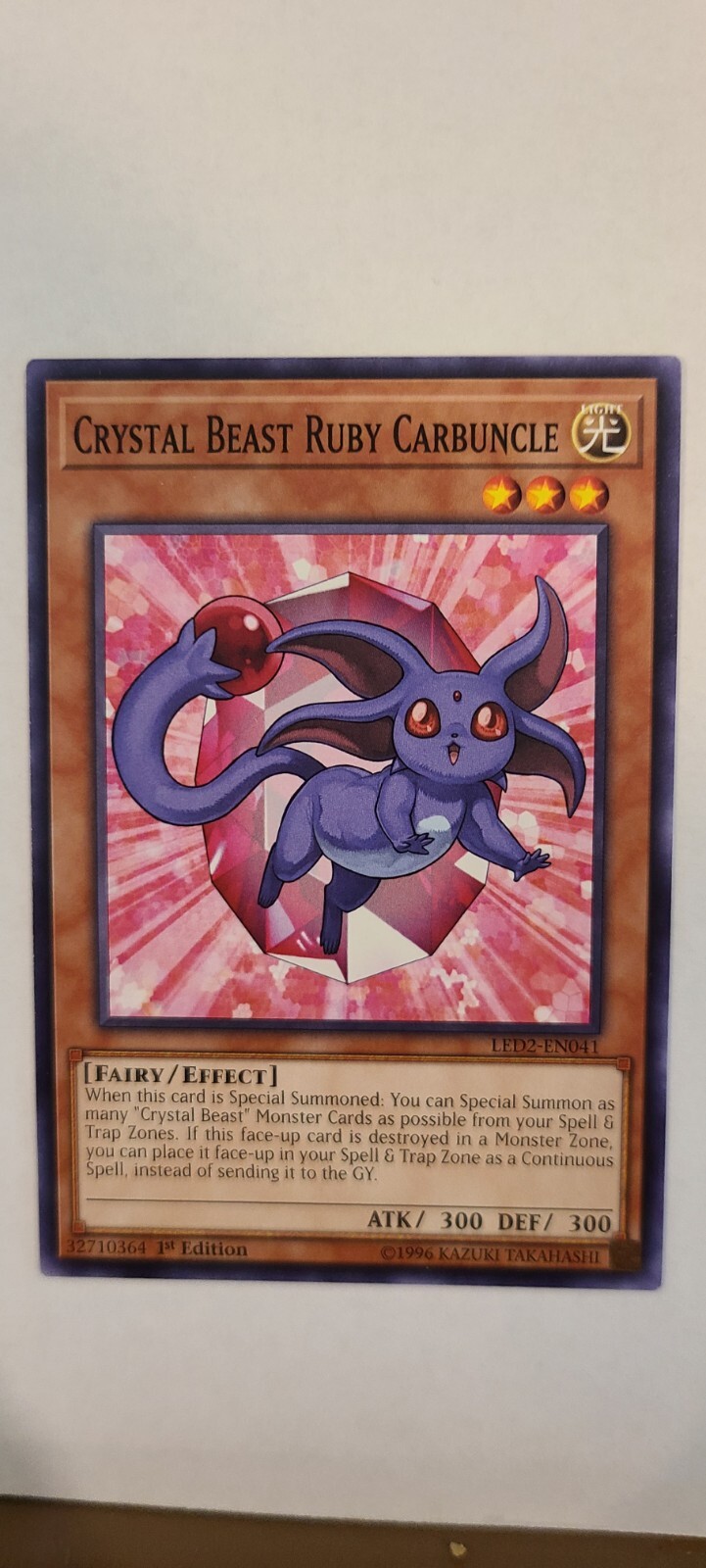 Yu-Gi-Oh! TCG Crystal Beast Ruby Carbuncle Legendary Duelists: Ancient Millenni…