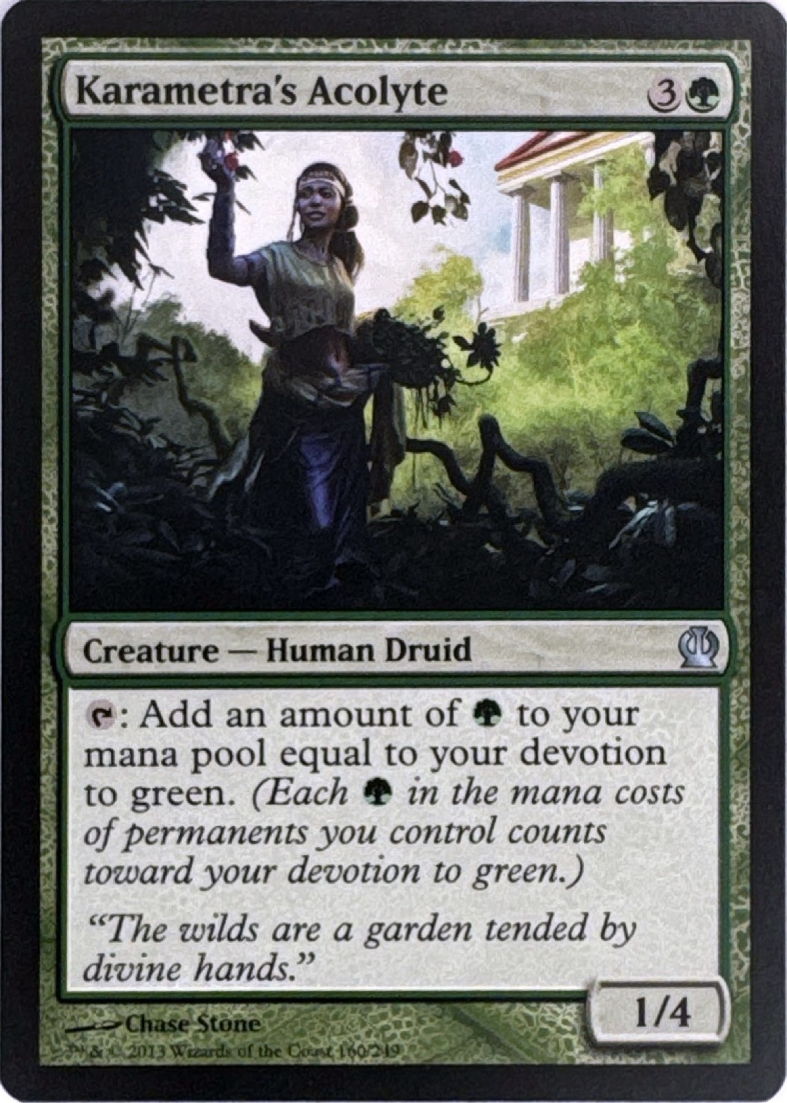 [B4G1] Karametra’s Acolyte (#160) – Theros – MTG Magic: The Gathering – LP