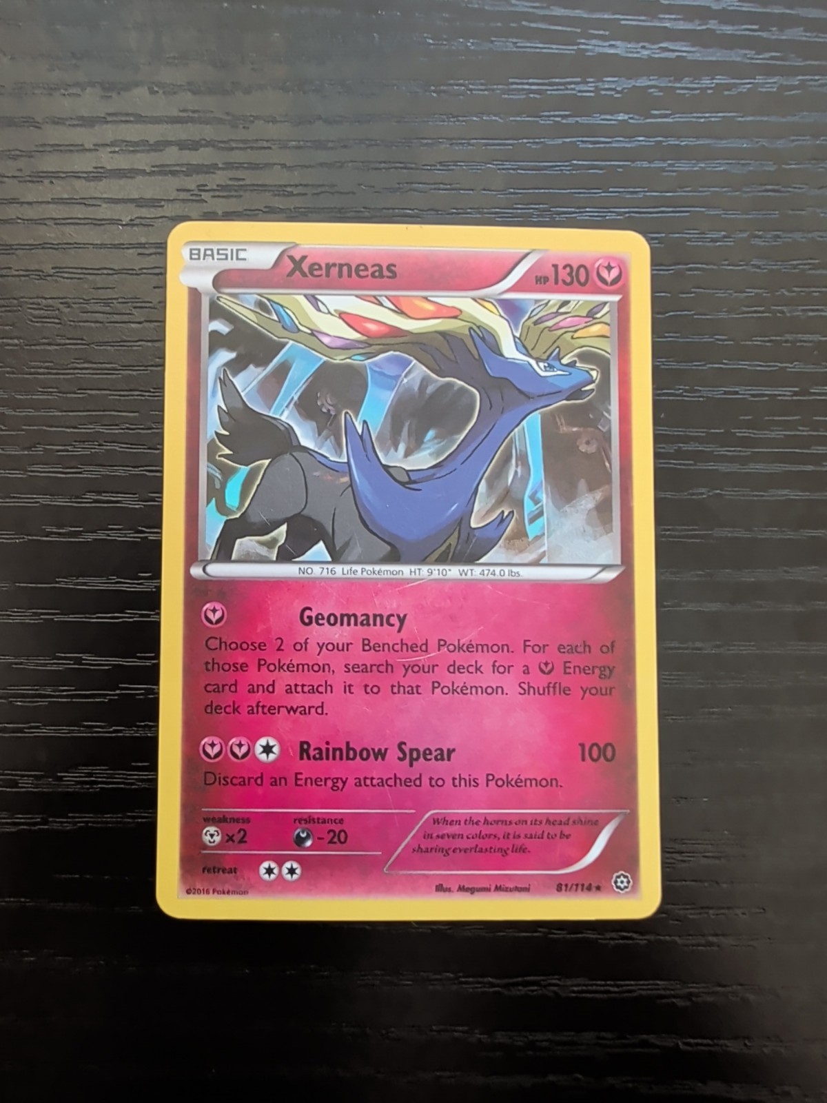 Xerneas 81/114 Pokémon TCG Steam Siege Holo Rare MP