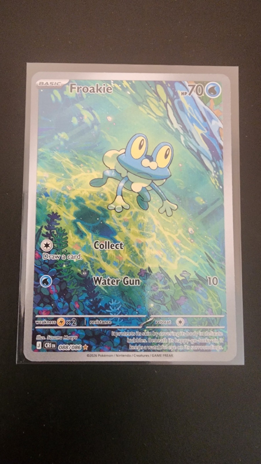 Froakie Illustration Rare ME04: Chaos Rising 088/086 NM Holo