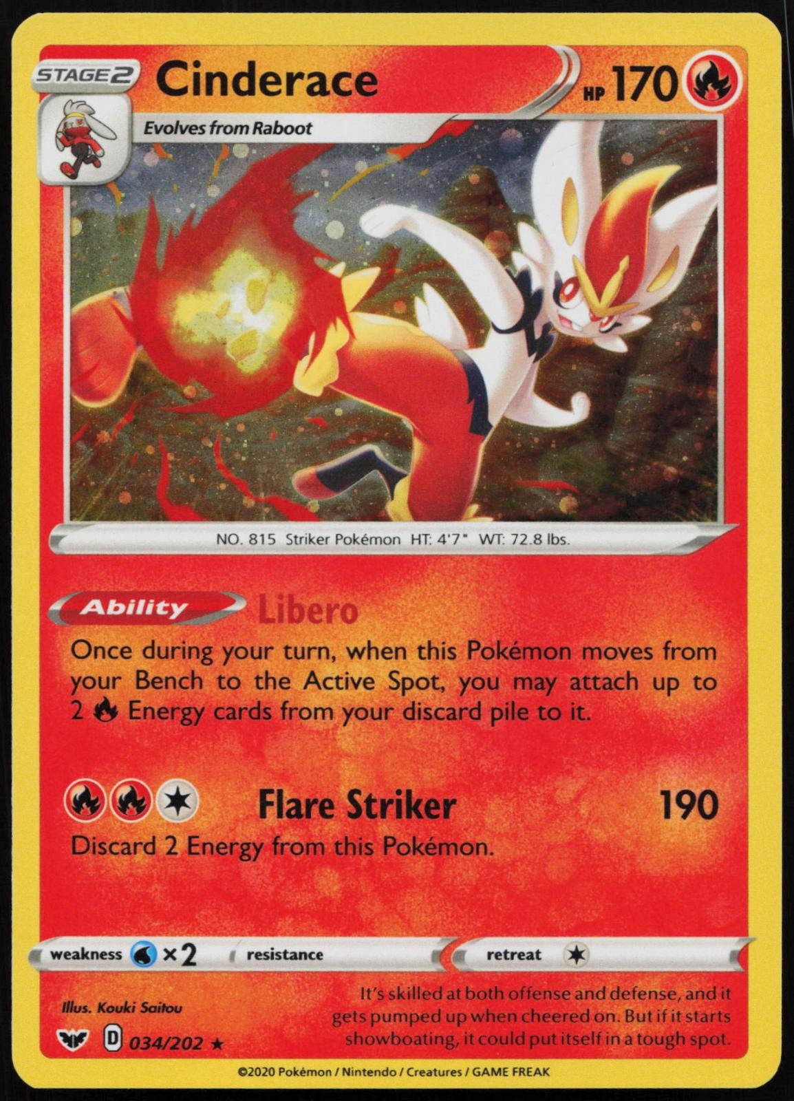Cinderace (Cosmos Holo) 034/202 Promo Miscellaneous Cards & Products Pokemon LP