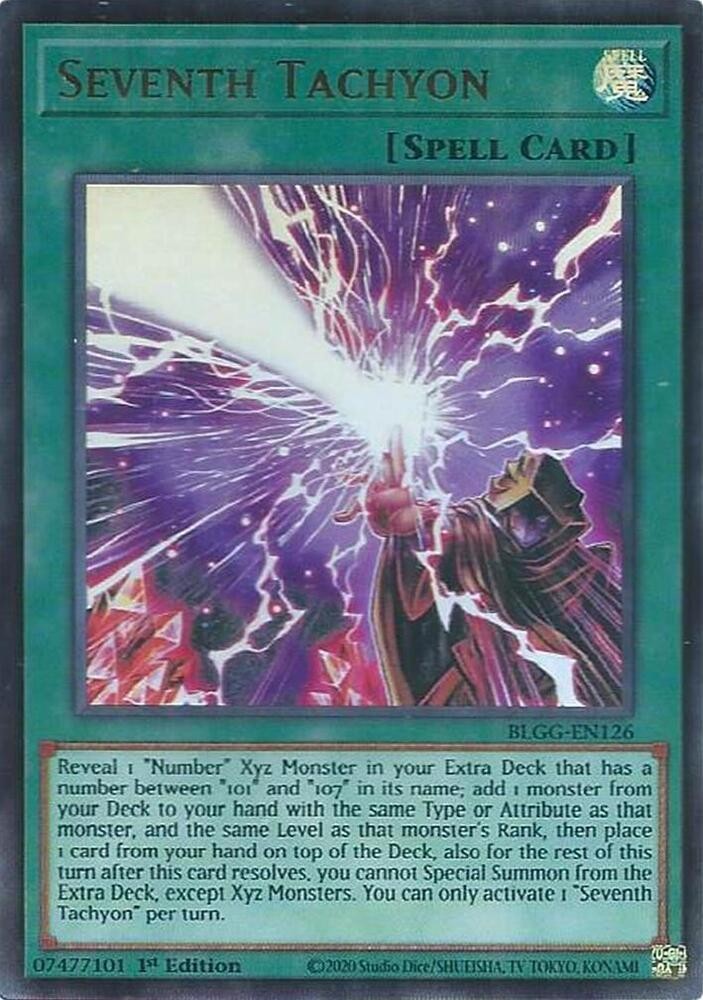 *** SEVENTH TACHYON *** ULTRA RARE 1ST EDITION BLGG-EN126 YUGIOH!