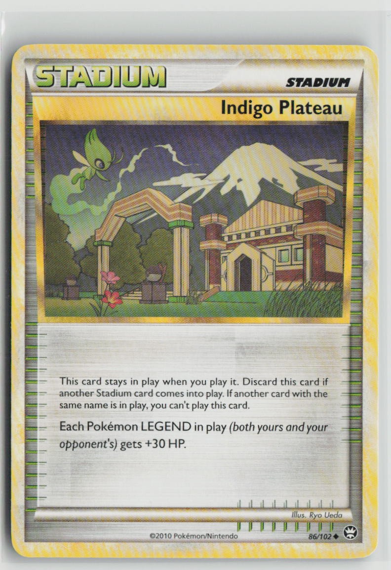 Indigo Plateau 86/102 Uncommon HGSS Triumphant Pokemon Moderately Played