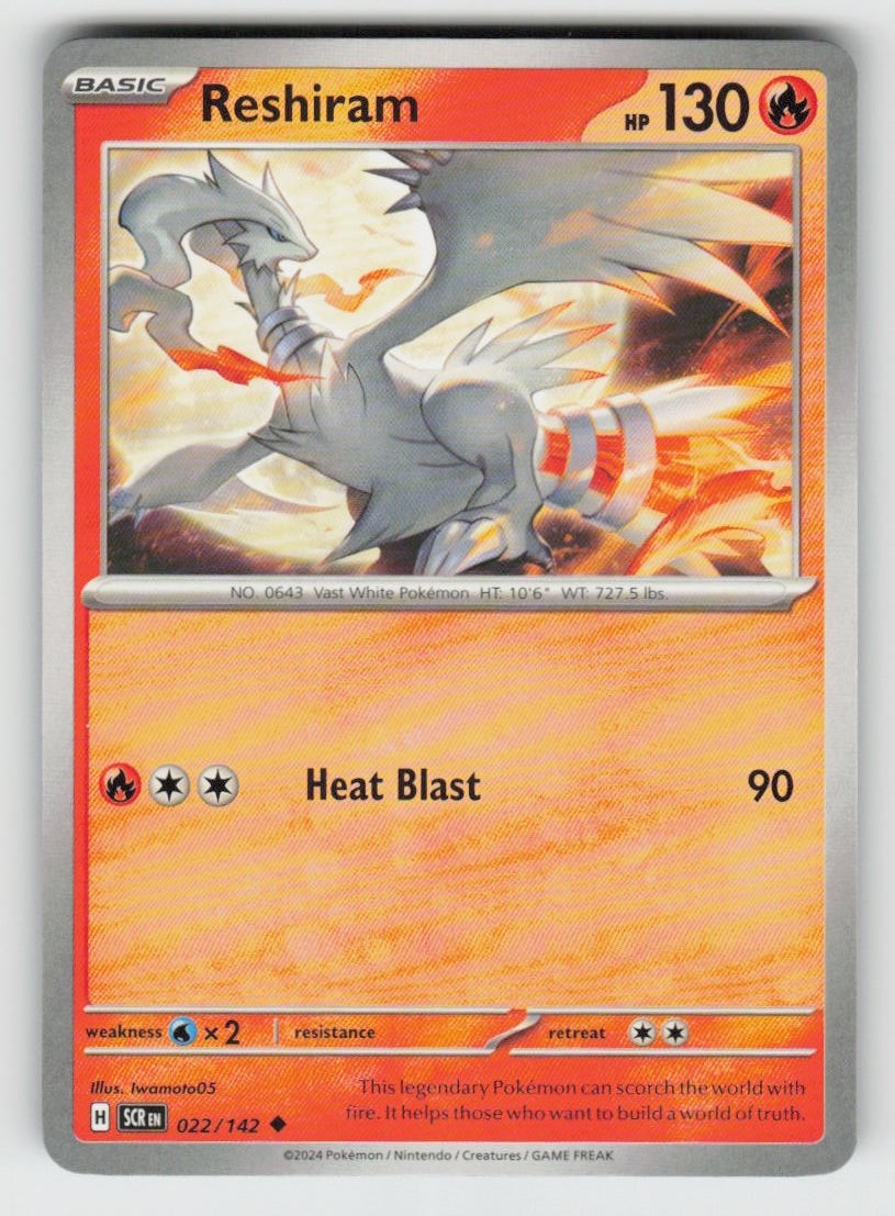 Reshiram 22/142 Uncommon Stellar Crown Near Mint