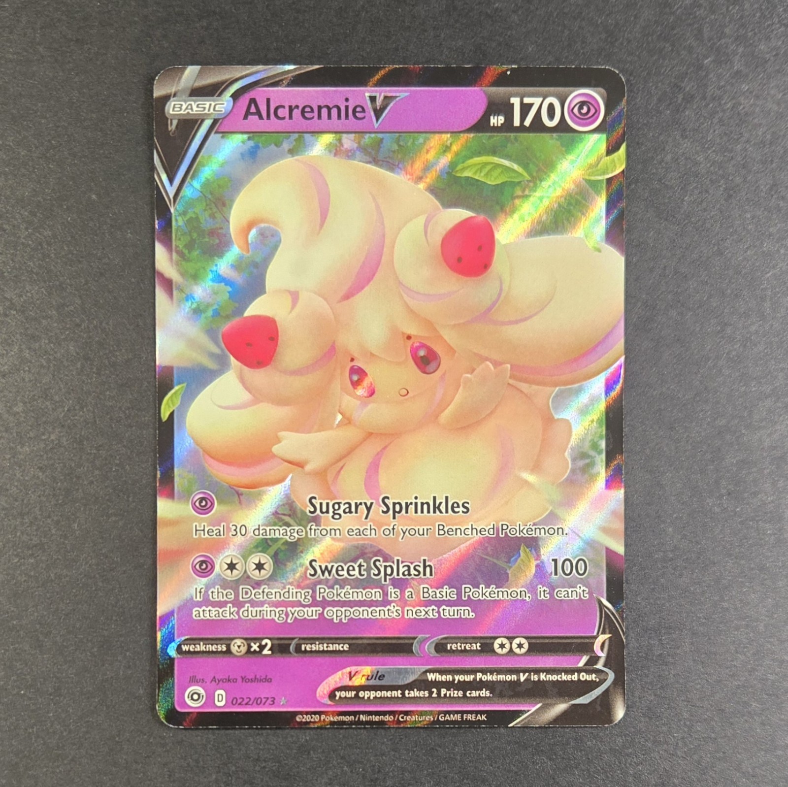 Alcremie V 2020 Pokémon TCG Champion’s Path Full Art HOLO RARE #022/073 NM/M