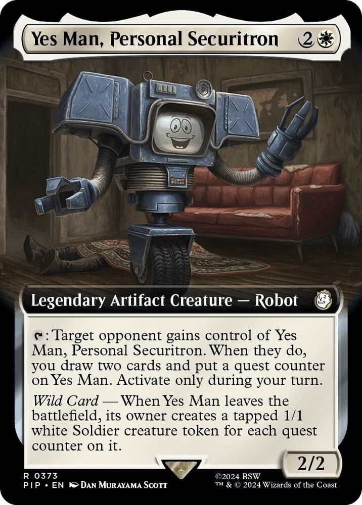 Yes Man, Personal Securitron (Extended Art) Foil 373 PIP NM R