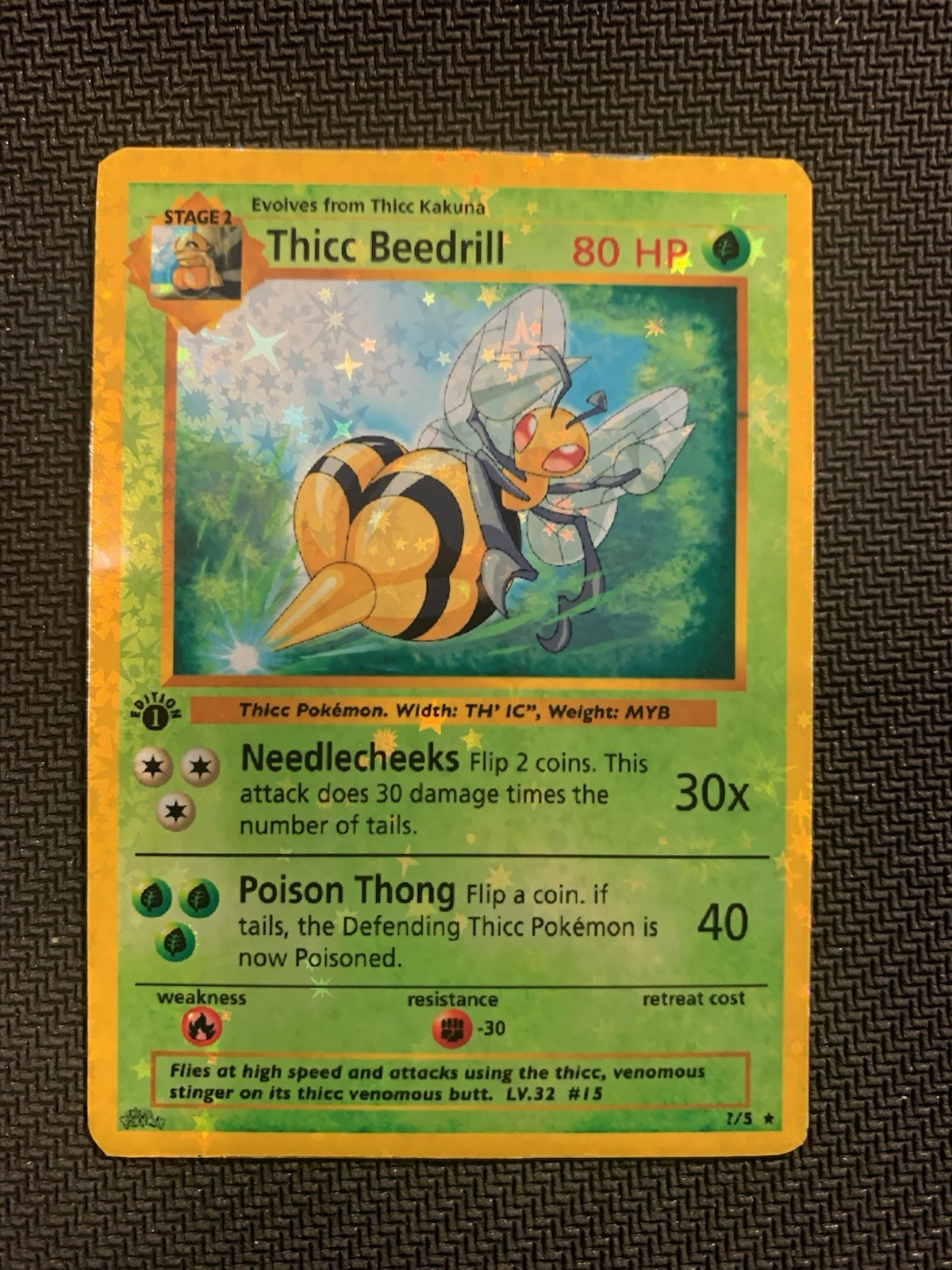 Thicc Beedrill (Alternative Custom Art) Holographic Card