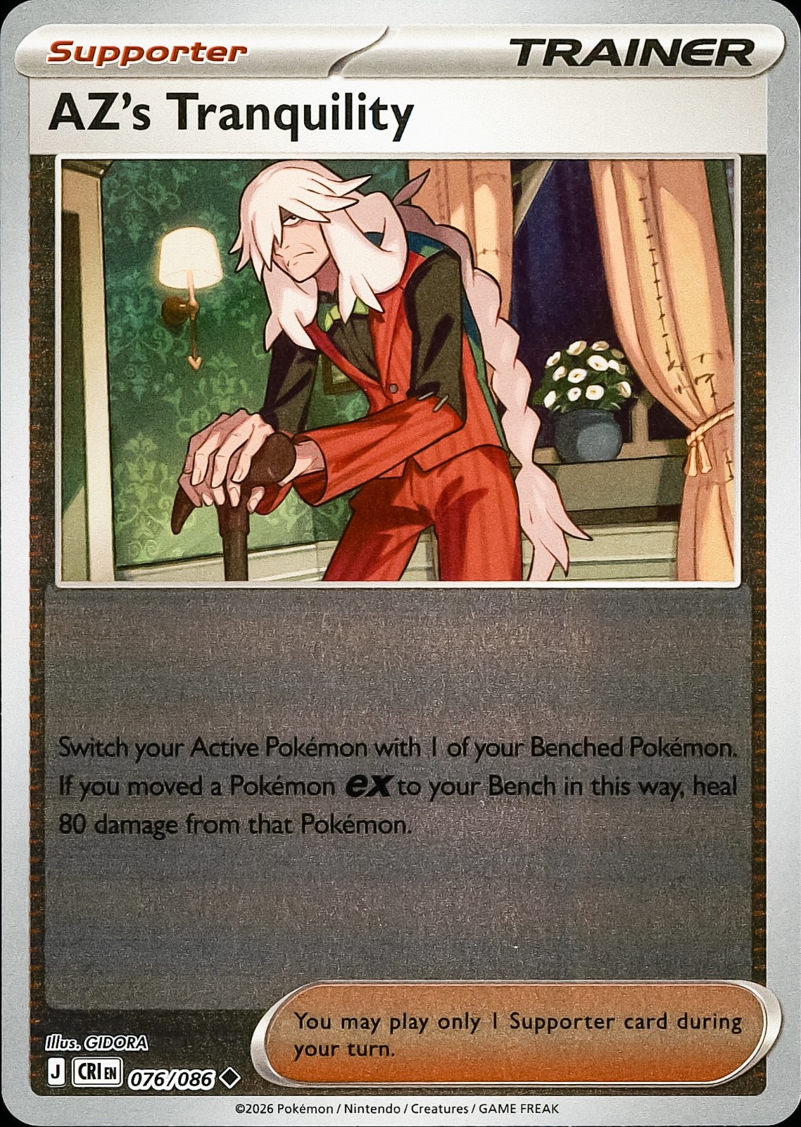 AZ’s Tranquility – Reverse Holo Uncommon ME04: Chaos Rising 076/086 NM