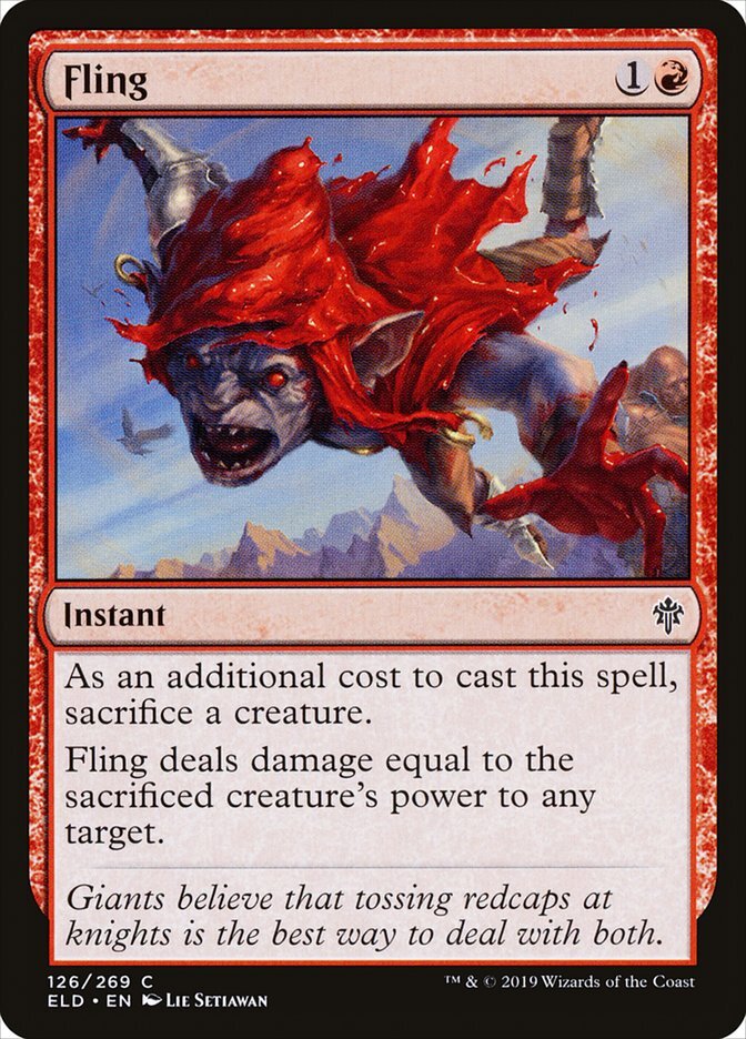 MTG Magic the Gathering Fling (126/533) Throne of Eldraine LP