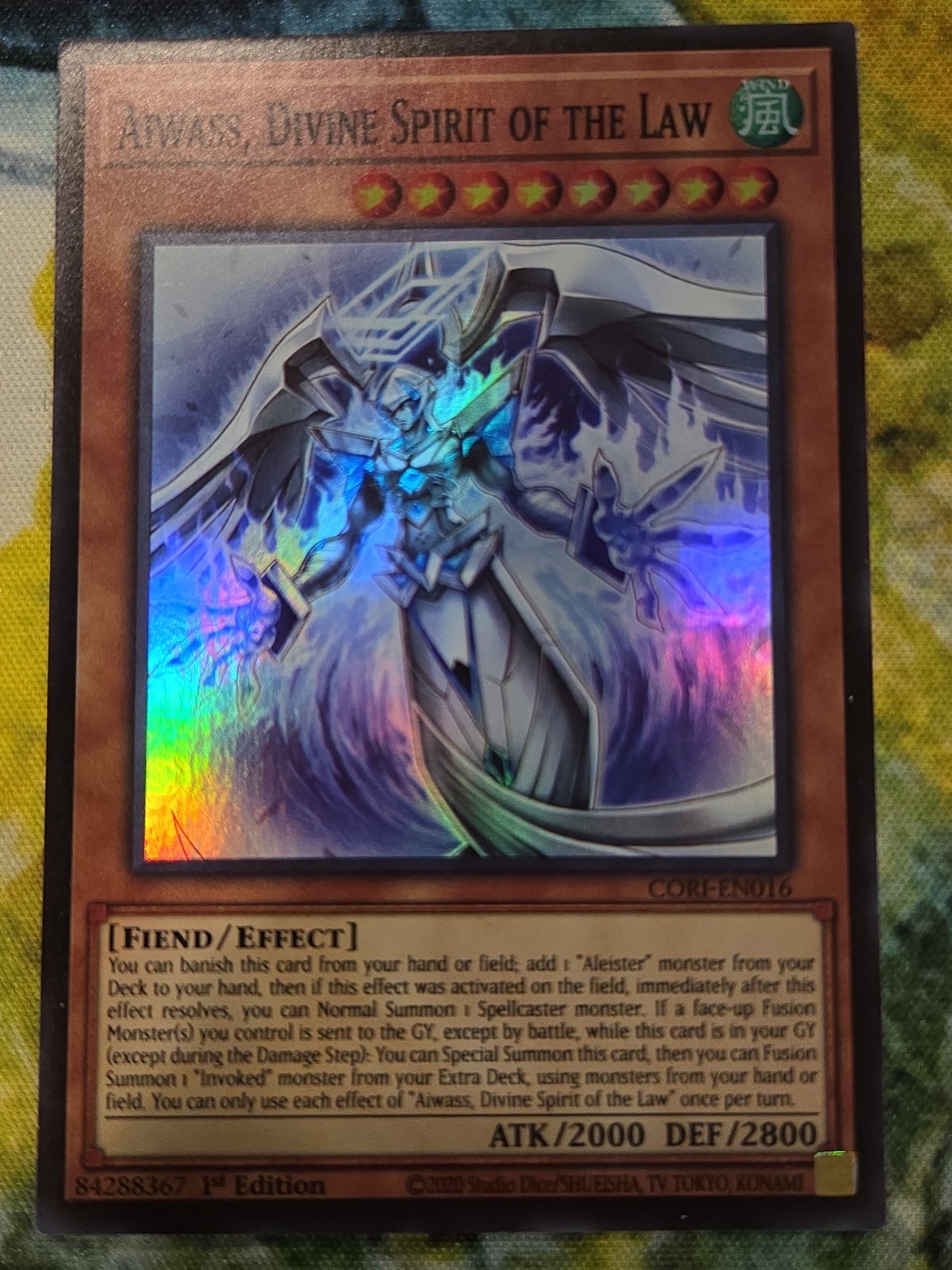 Aiwass, Divine Spirit of the Law CORI-EN016 Super Rare 1st Ed – In Hand