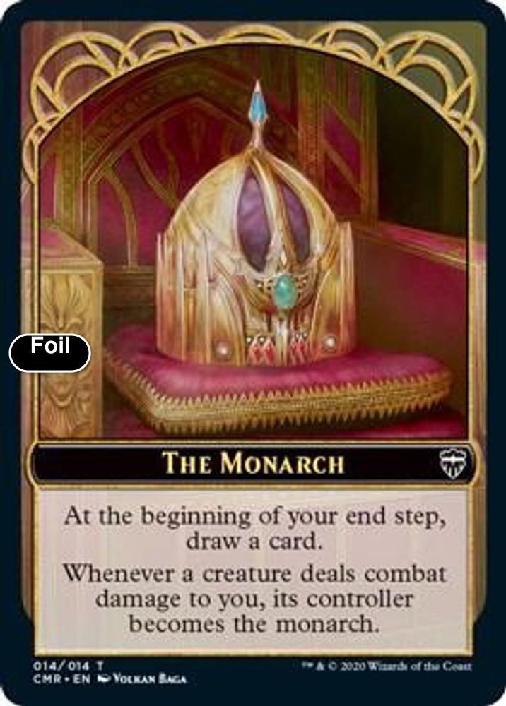 Golem // The Monarch Double-Sided Token – 9 // 14 – MP – Foil – Token – Comma…