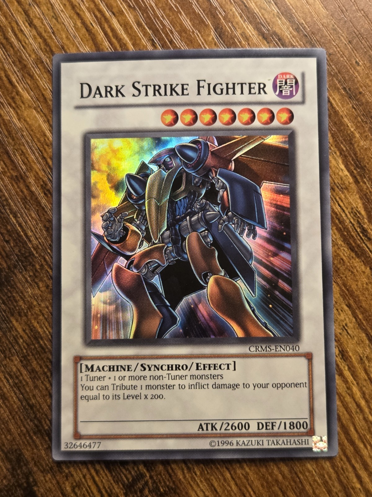 Dark Strike Fighter CRMS-EN040 Super Rare Yugioh Crimson Crisis Unlimited NM