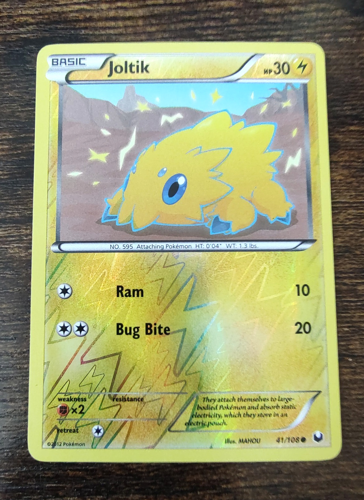 Joltik 41/108 Dark Explorers Reverse Holo Pokemon Card NM