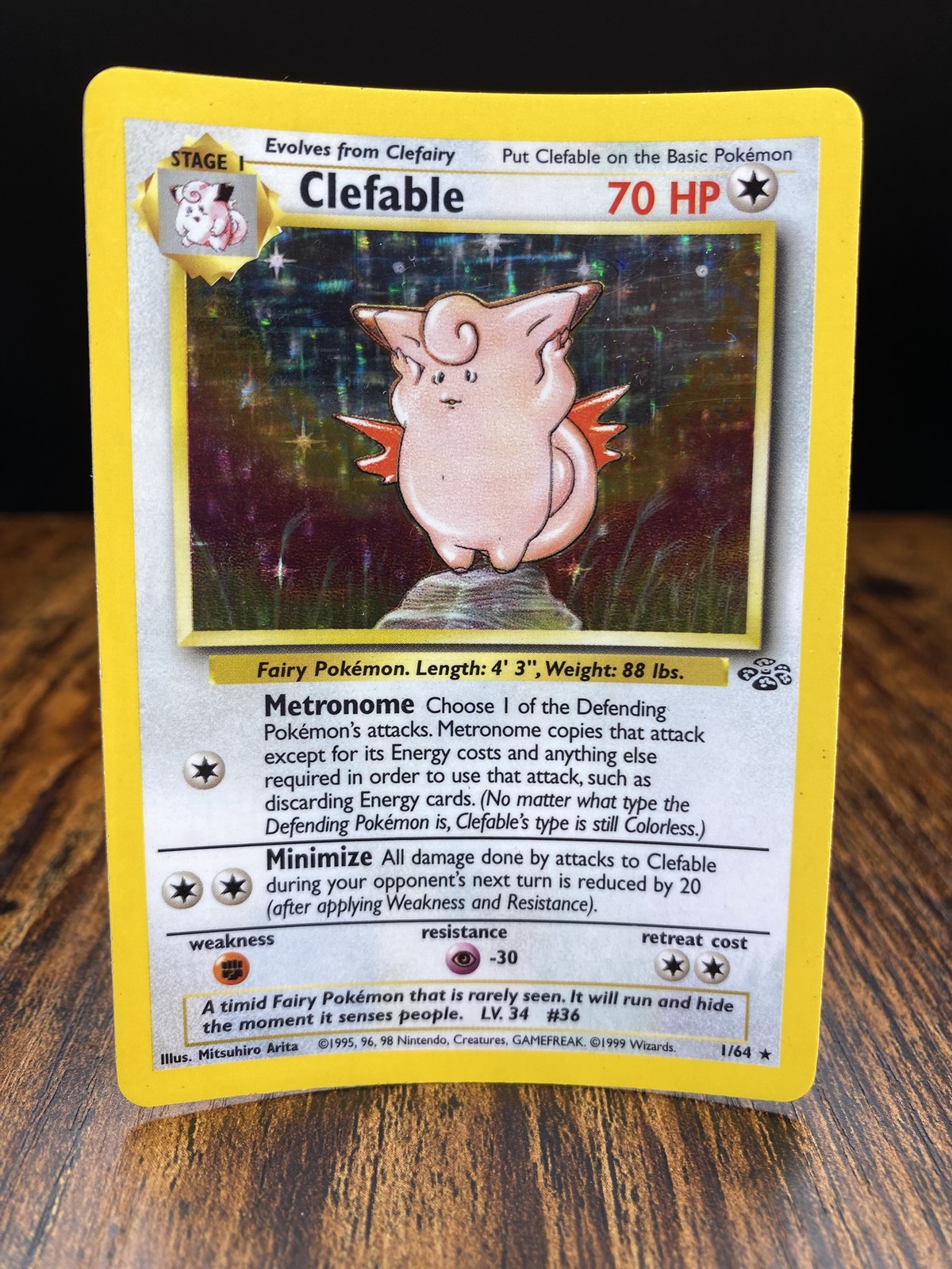 Clefable (1) Holo Rare Jungle 01/64 HP Holo 1999