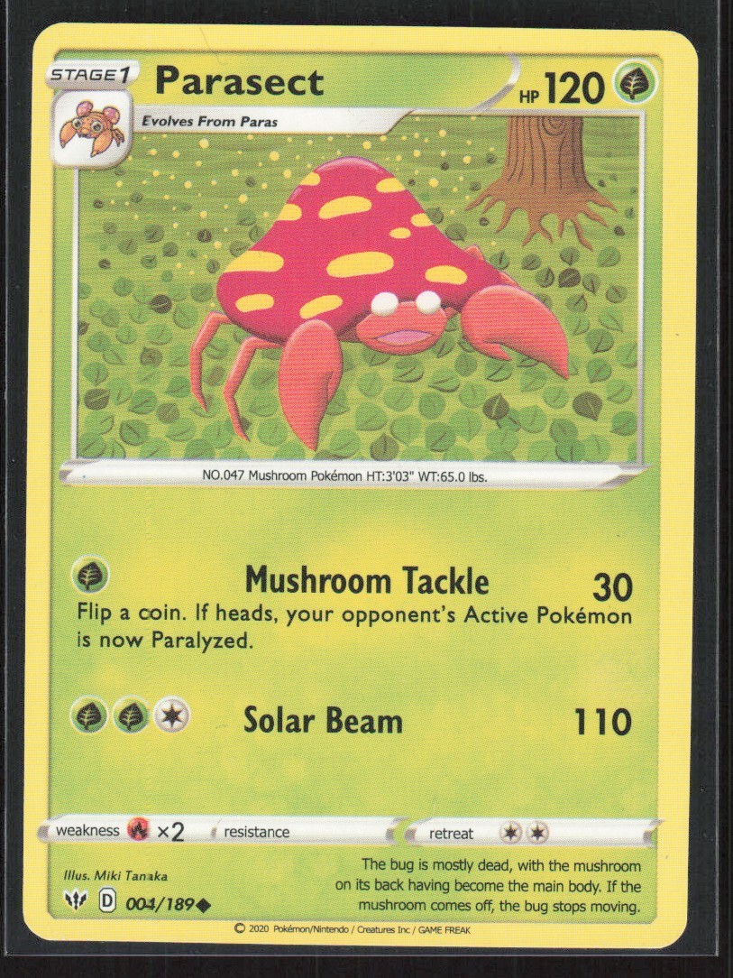2020 Sword & Shield – Darkness Ablaze Parasect Stage 1/Uncommon #4
