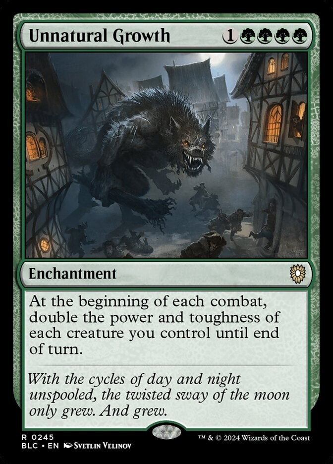 Unnatural Growth 0245 Non Foil Rare Bloomburrow Commander MTG Near Mint