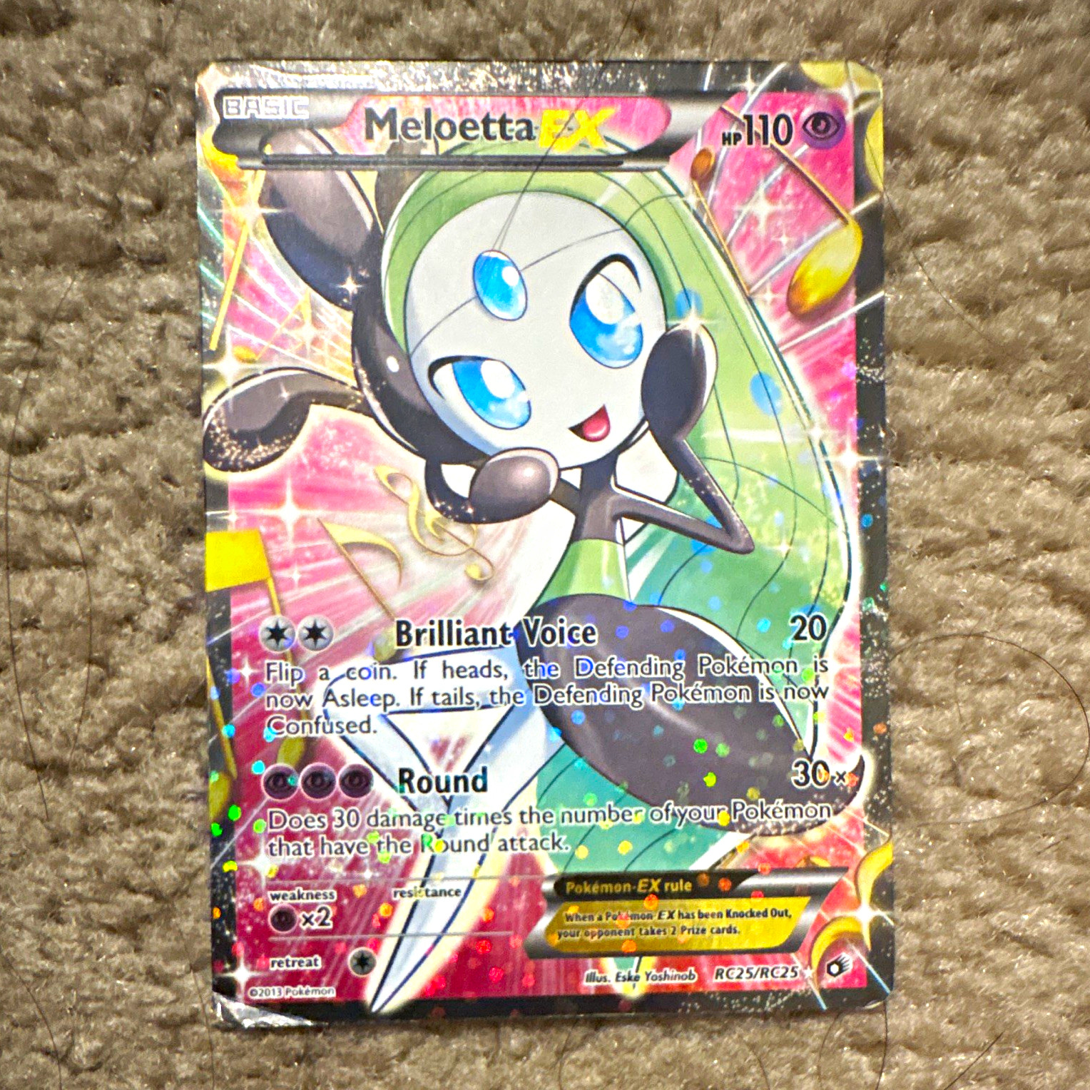 Meloetta EX RC25/RC25 Radiant Collection Holo Full Art Ultra Rare English 2013