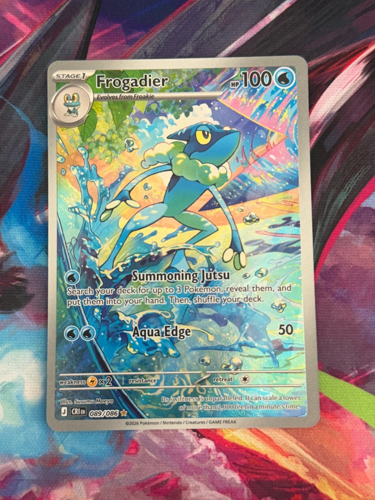 MINT/NM! From Pack to Case – Frogadier 089/086 Me04: Chaos Rising Holo