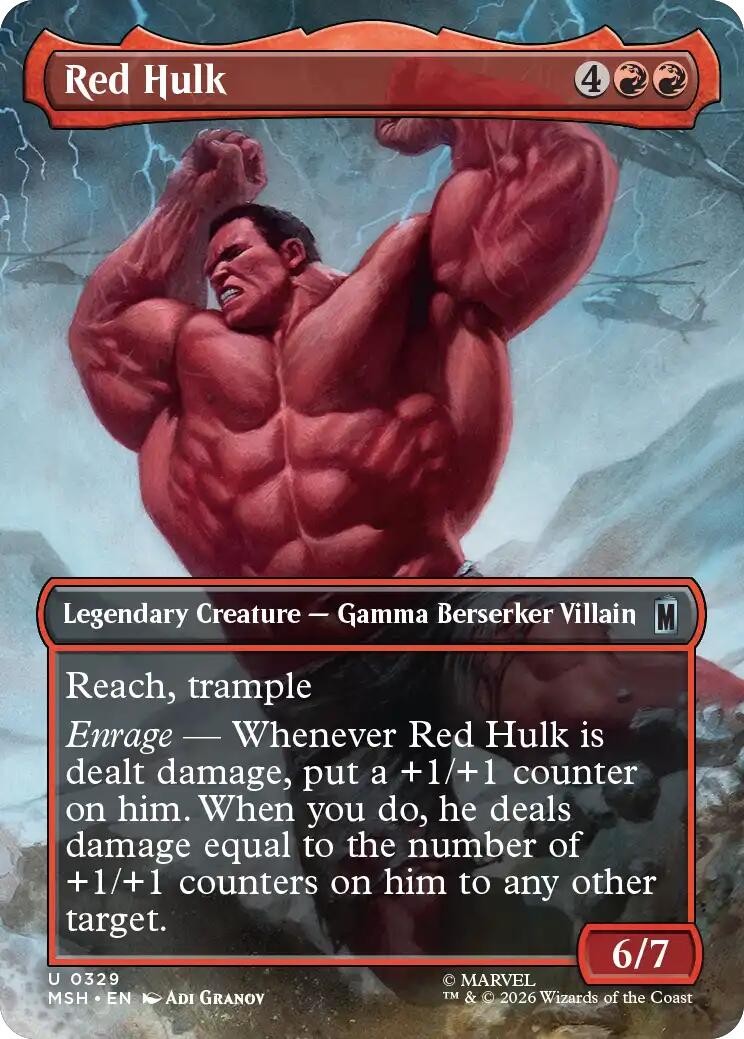 Red Hulk (Borderless) – MSH – 329 NM/LP